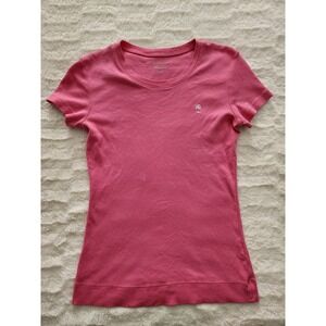 Lilly Pulitzer 100% Pima Cotton Short Sleeve Shirt Pink Womens Small